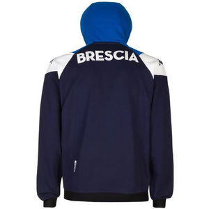Brescia Calcio navy hooded presentation soccer tracksuit 2021 - Kappa