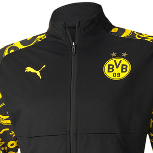 BVB Borussia Dortmund black pre-match presentation tracksuit 2021 - Puma