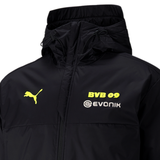 Borussia Dortmund soccer bench padded jacket 2022 black - Puma
