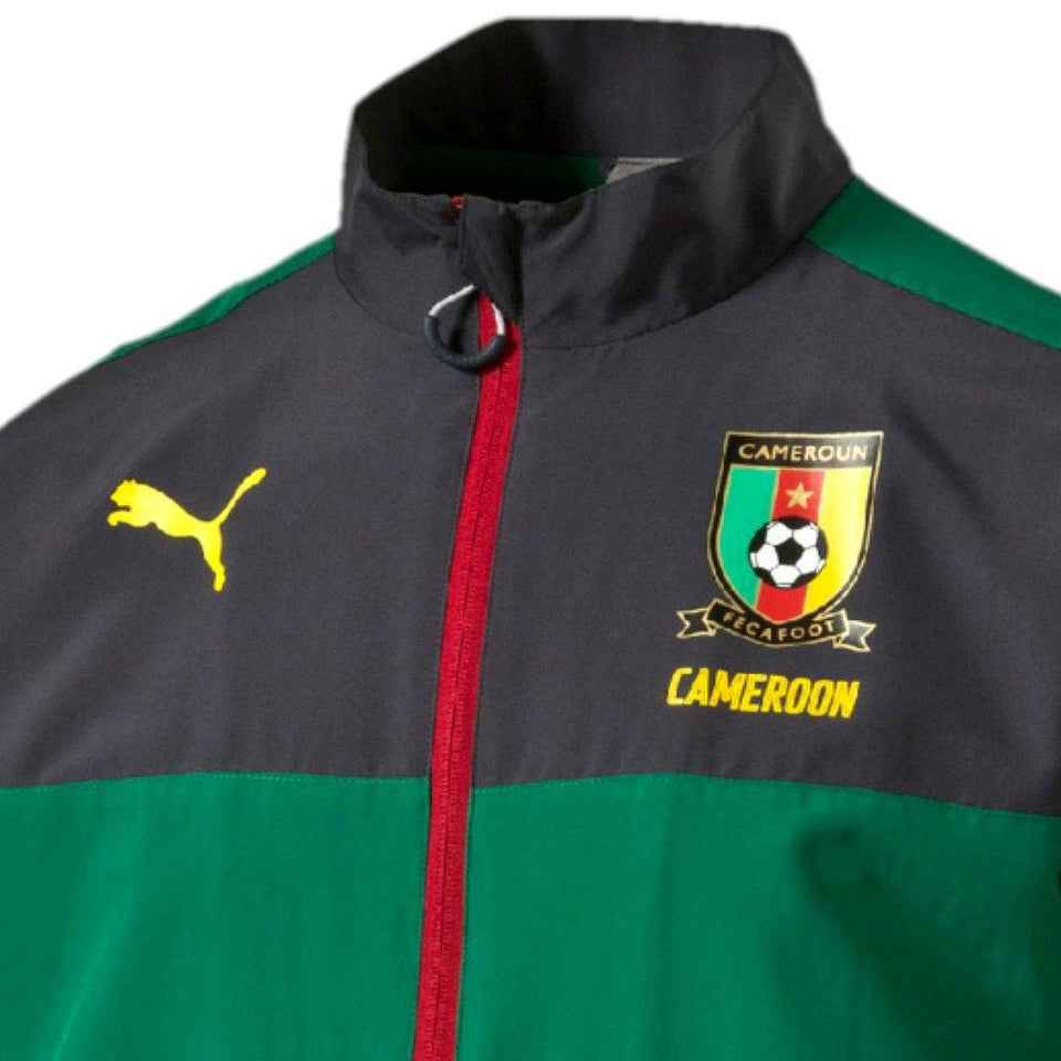 Cameroon soccer team training presentation jacket 2016/18 - Puma - SoccerTracksuits.com