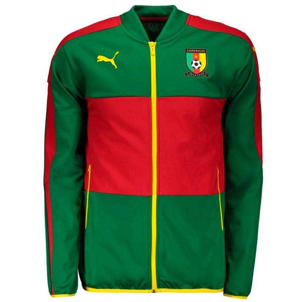 Cameroon soccer team pre-match presentation jacket 2016/18 - Puma - SoccerTracksuits.com