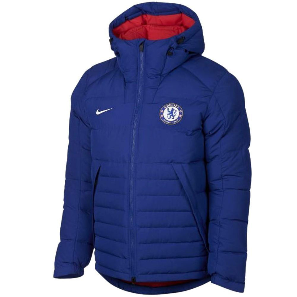 Chelsea soccer presentation bomber padded jacket 2018/19 blue - Nike - SoccerTracksuits.com