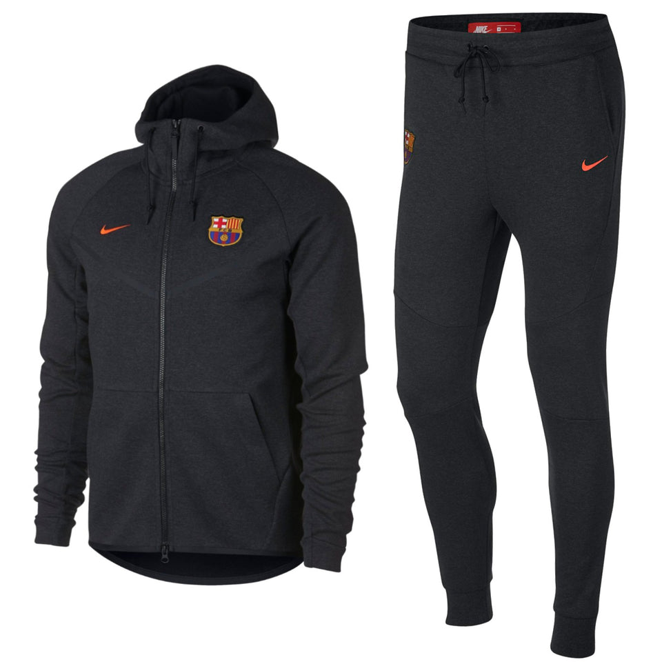 FC Barcelona dark grey Tech Fleece presentation tracksuit 2018 - Nike