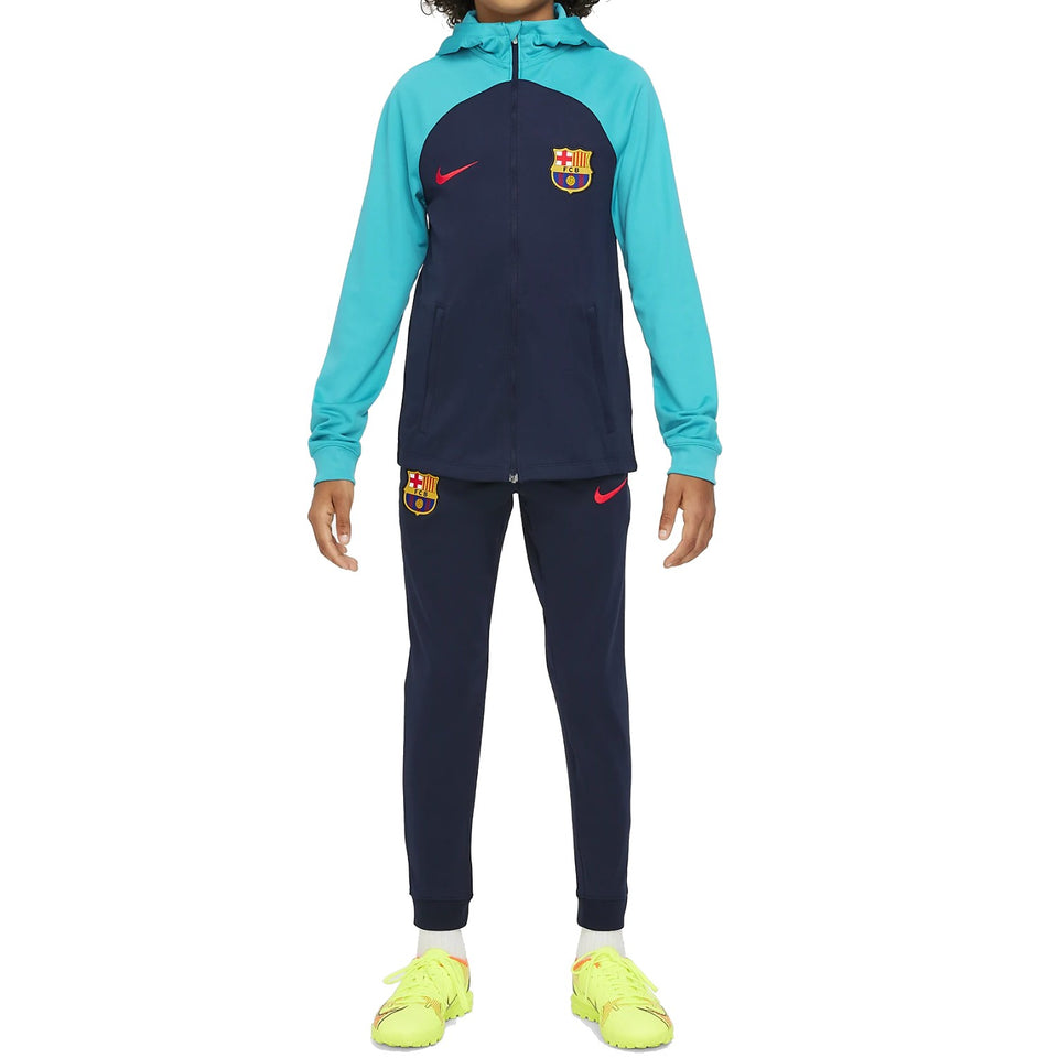 Kids - FC Barcelona hooded presentation Soccer tracksuit 2022/23 - Nike