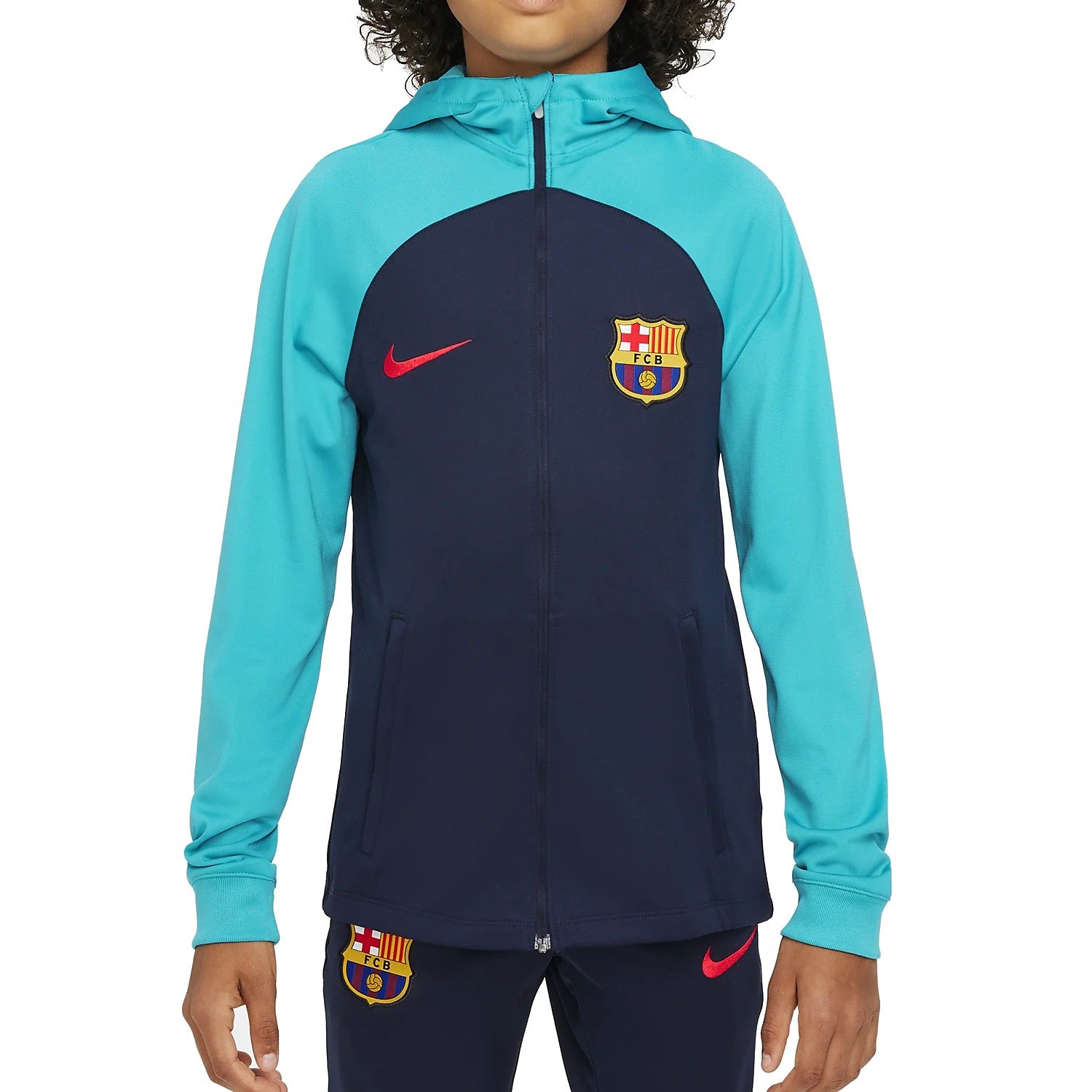 Kids - FC Barcelona hooded presentation Soccer tracksuit 2022/23 - Nike â SoccerTracksuits.com