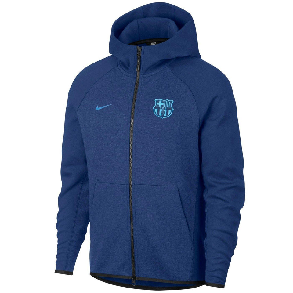 FC Barcelona blue Tech Fleece presentation soccer jacket 2019 - Nike - SoccerTracksuits.com