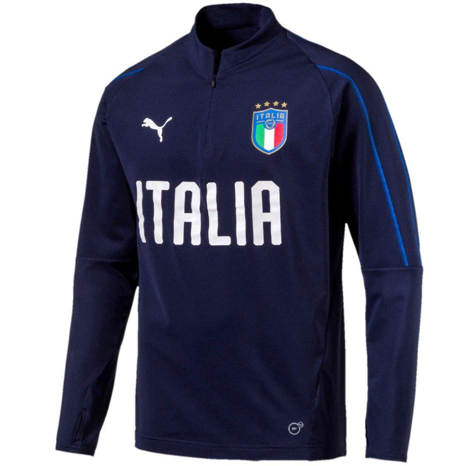 Italy soccer navy technical training sweat top 2018/19 - Puma - SoccerTracksuits.com