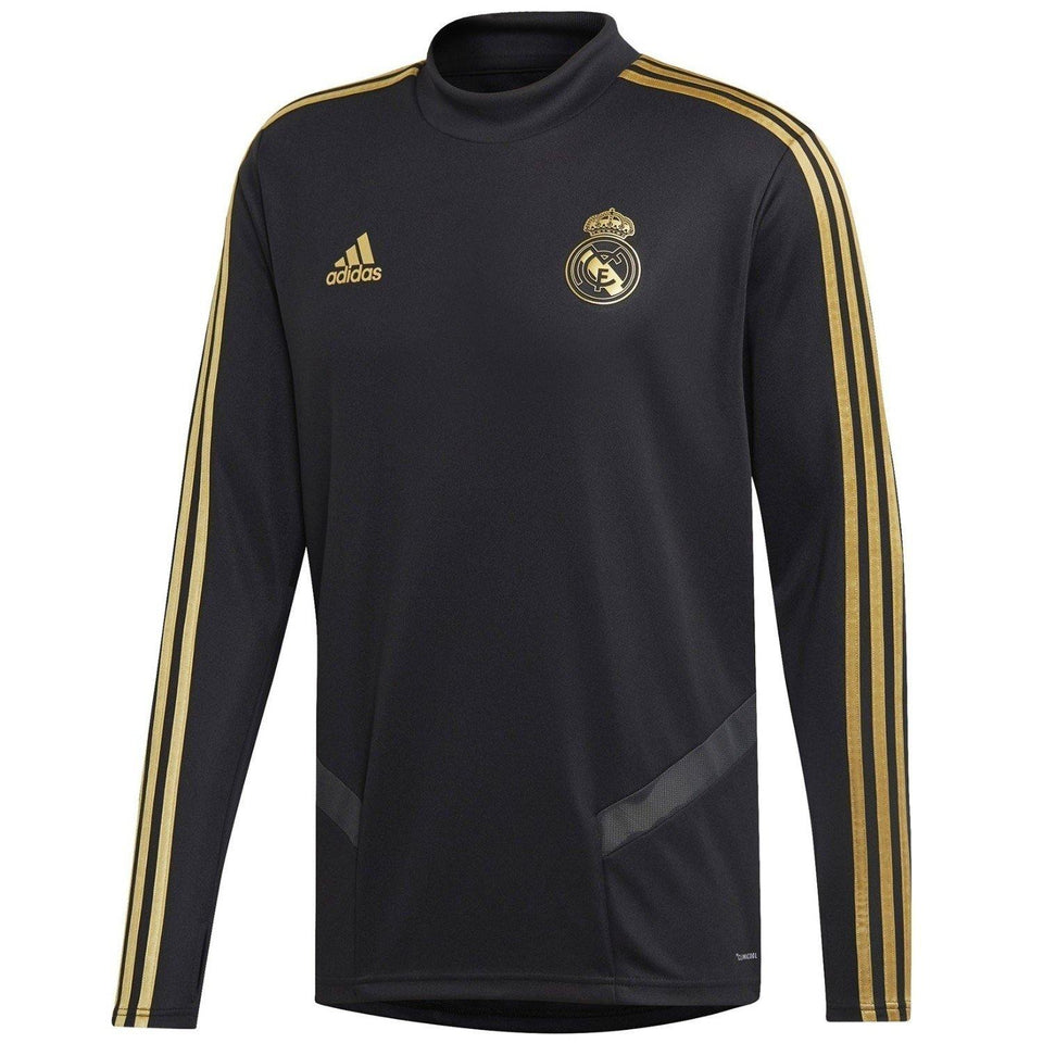 Real Madrid soccer black technical training tracksuit 2019/20 - Adidas - SoccerTracksuits.com