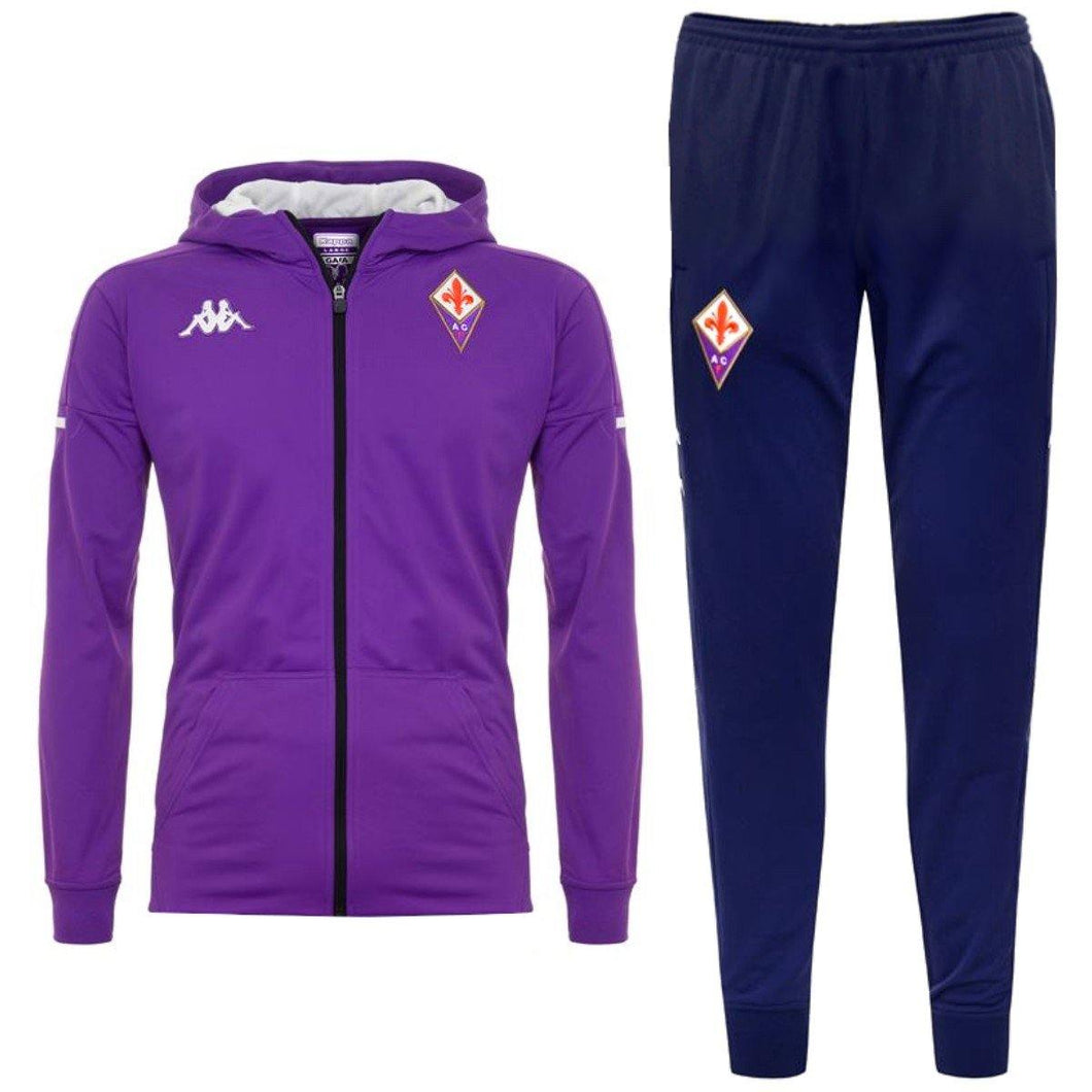 AC Fiorentina hooded presentation soccer tracksuit 2020/21 - Kappa - SoccerTracksuits.com
