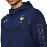 France Tech fleece tracksuit 2022 in navy with iconic rooster emblem and zipper details