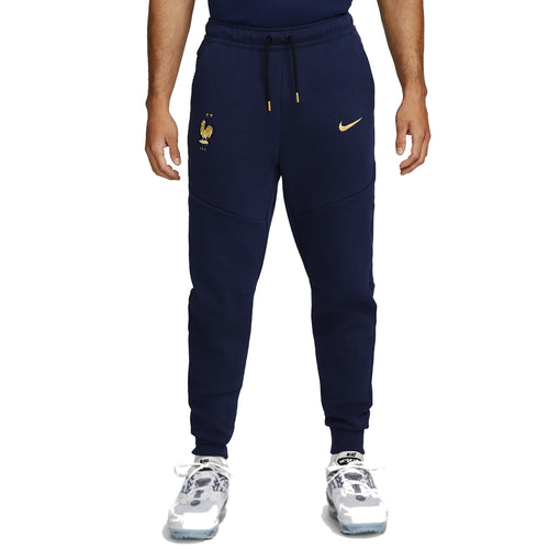 Men's France Tech fleece tracksuit 2022 in navy with Nike logo and French emblem
