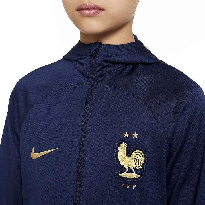 Kids - France hooded training presentation tracksuit 2022/23 - Nike