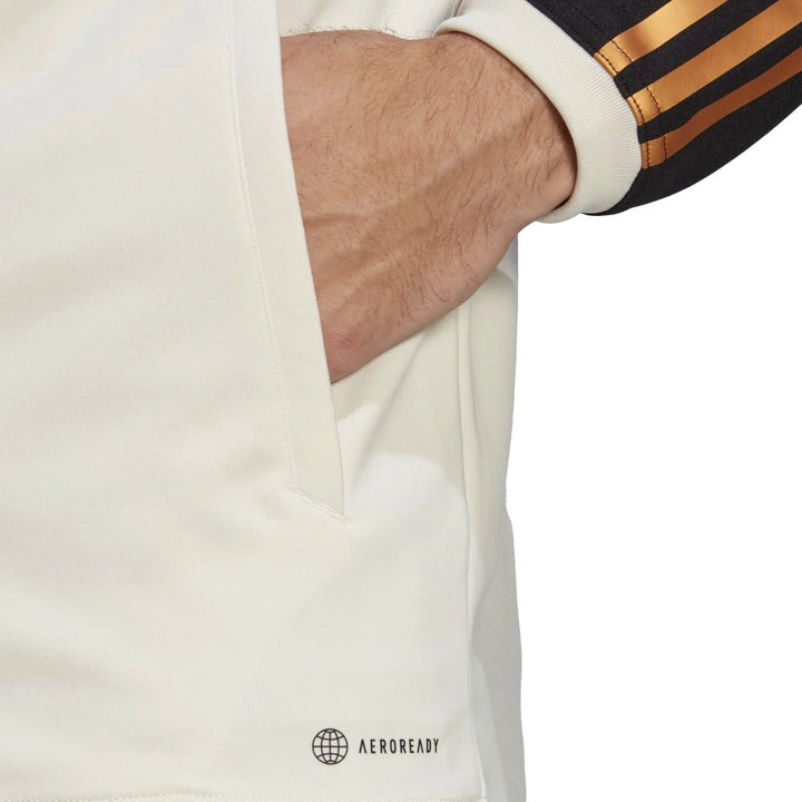 Germany training bench Soccer tracksuit 2022/23 white/black - Adidas