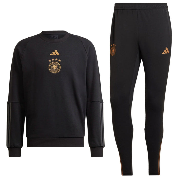 Germany Soccer black training sweat tracksuit 2022/23 - Adidas
