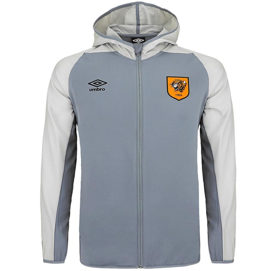 Hull City grey technical training soccer jacket 2018/19 - Umbro - SoccerTracksuits.com