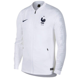 France soccer white pre-match presentation jacket 2018/19 - Nike - SoccerTracksuits.com