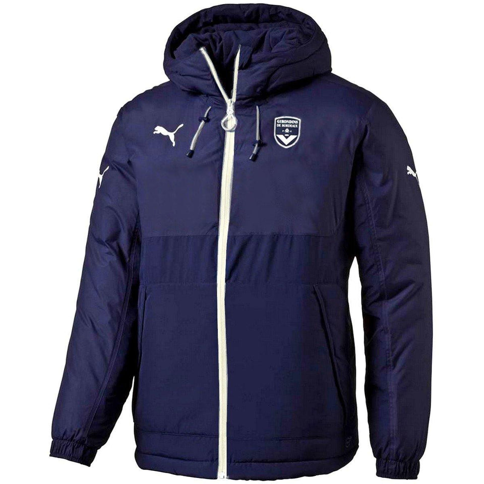 FC Bordeaux Soccer training technical bench jacket 2019 navy - Puma - SoccerTracksuits.com