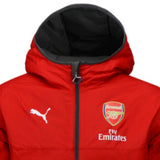 Arsenal training technical reversible soccer jacket 2017/18 grey/red - Puma - SoccerTracksuits.com