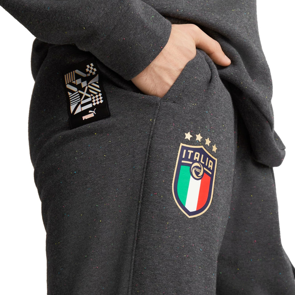 Italy dark grey Casual Fans hooded presentation tracksuit 2022/23 - Puma