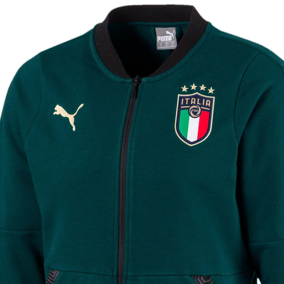 Italy green Casual presentation Soccer tracksuit 2019 - Puma - SoccerTracksuits.com