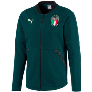 Italy green Casual presentation Soccer tracksuit 2019 - Puma - SoccerTracksuits.com