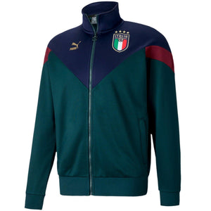 Italy green cotton presentation Soccer tracksuit 2019 - Puma - SoccerTracksuits.com