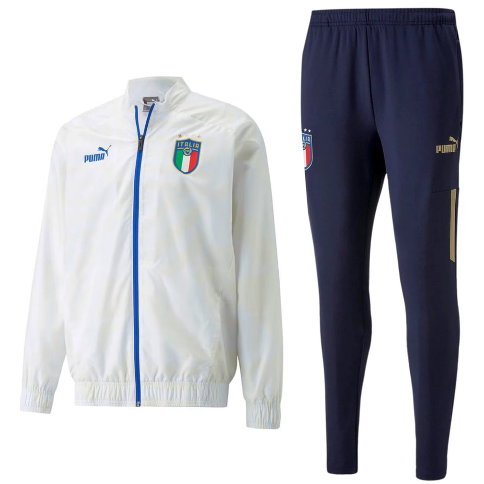 Italy white/navy pre-match presentation tracksuit 2022/23 - Puma