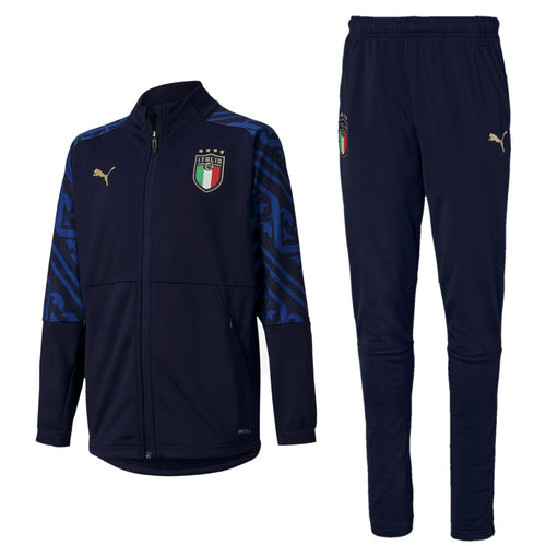 Kids - Italy navy pre-match presentation tracksuit 2020/21 - Puma