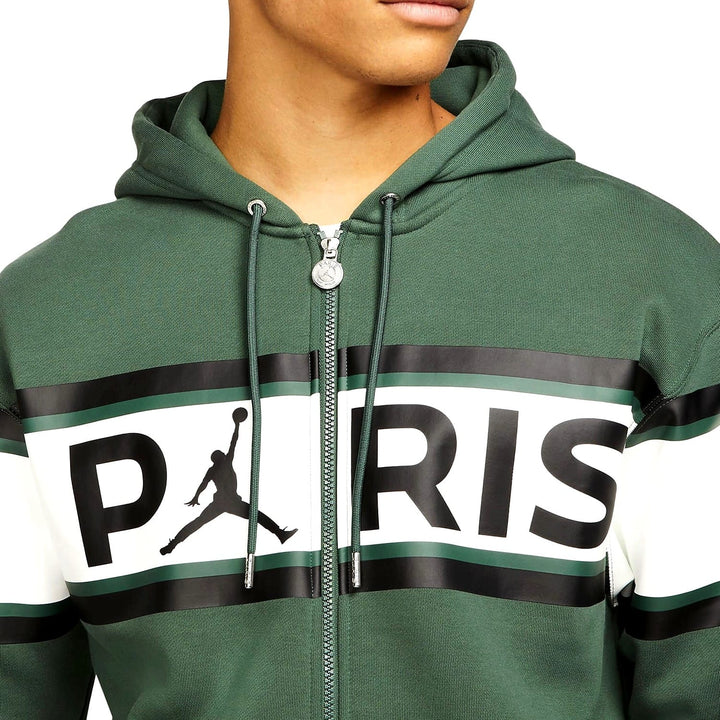 Jordan x PSG green Casual Fleece presentation tracksuit 2021/22 - Jordan