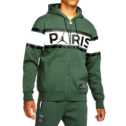 Jordan x PSG green Casual Fleece presentation tracksuit 2021/22 - Jordan