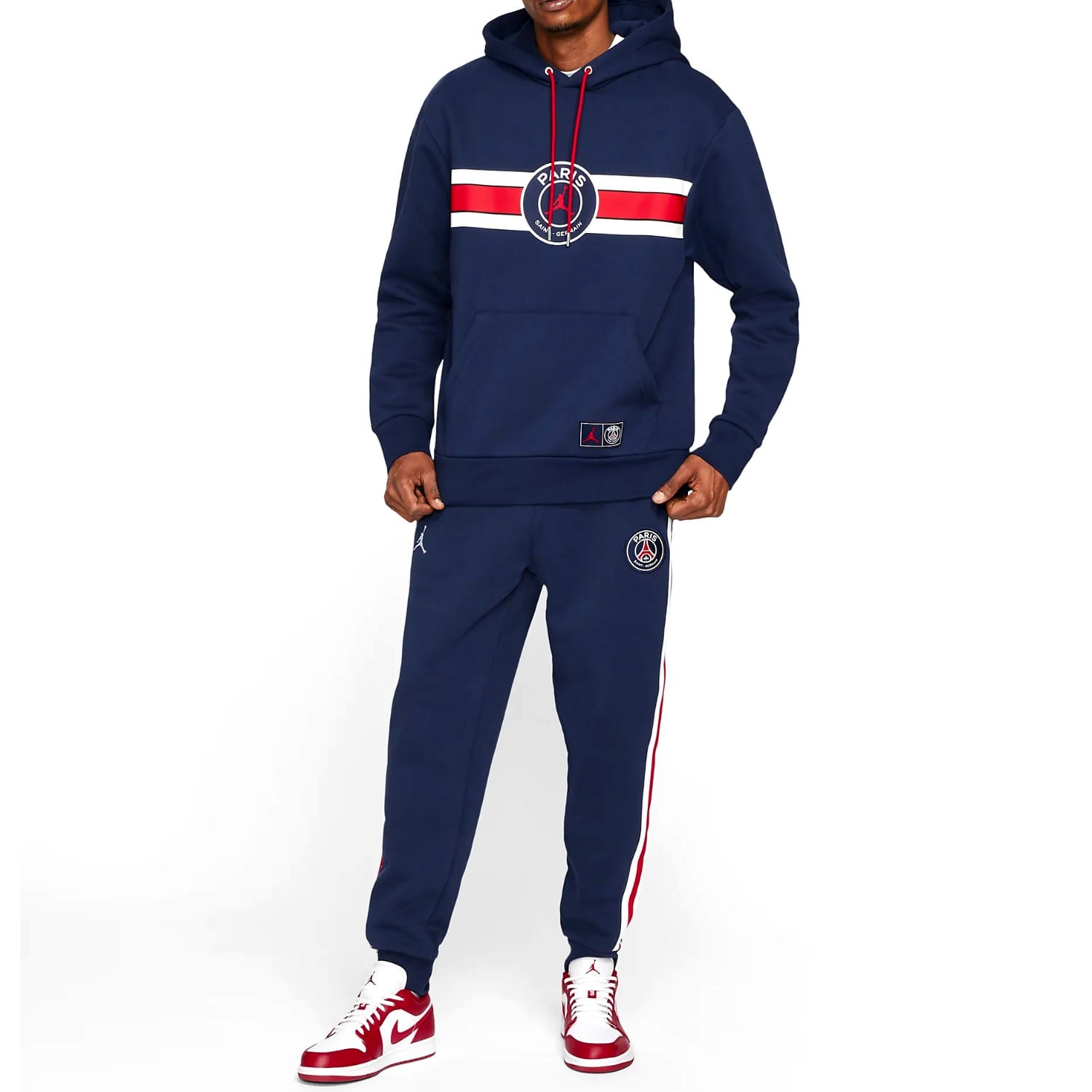 Jordan x PSG blue Casual Fleece presentation tracksuit 2021/22