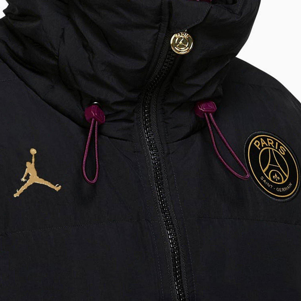 Jordan x PSG black Parka down padded jacket 2020/21 - Jordan - SoccerTracksuits.com
