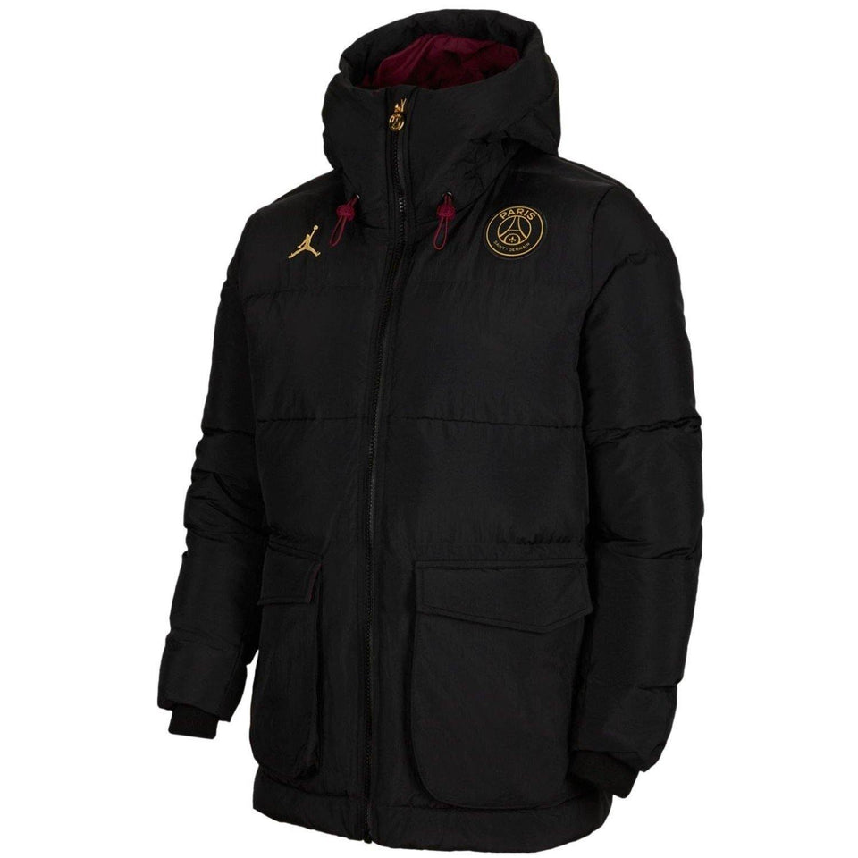 Jordan x PSG black Parka down padded jacket 2020/21 - Jordan - SoccerTracksuits.com
