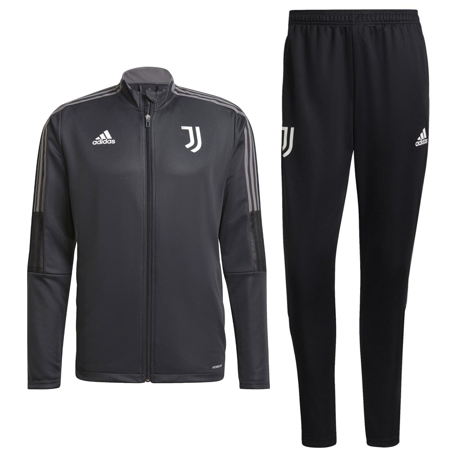 Juventus dark grey training bench Soccer tracksuit 2021/22