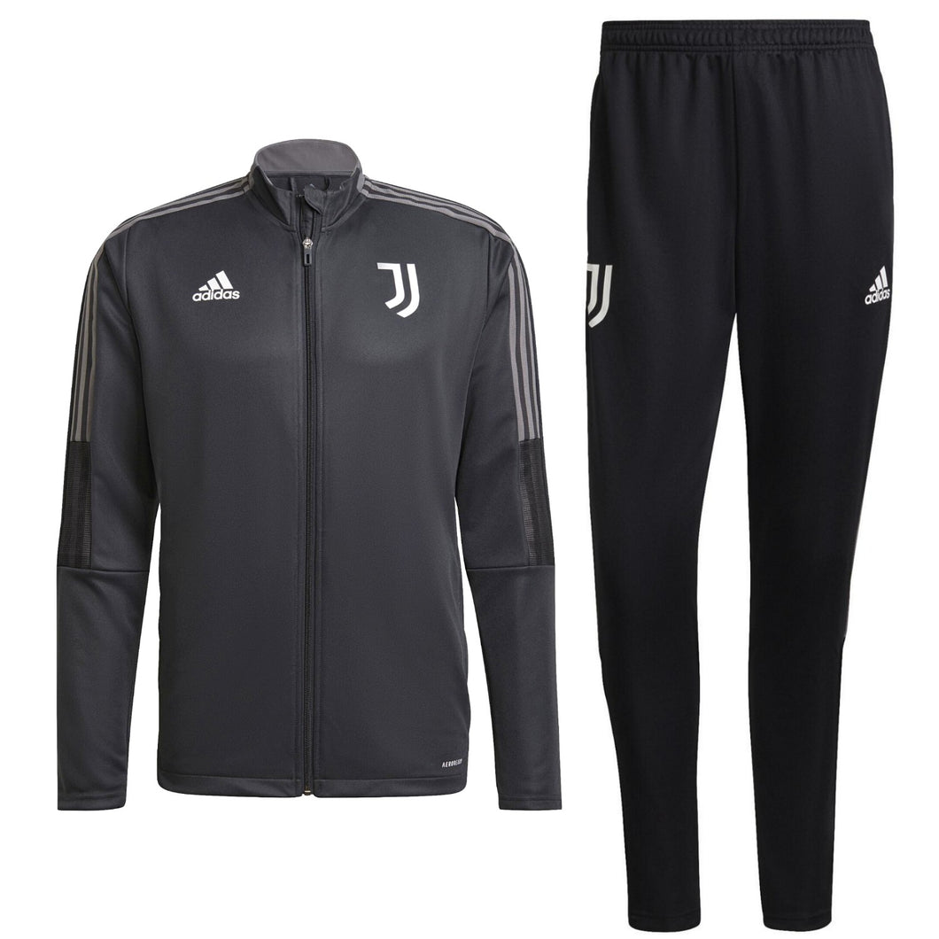 Juventus dark grey training bench Soccer tracksuit 2021/22 - Adidas