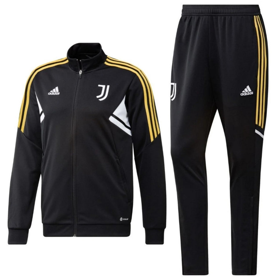 Juventus black training bench Soccer tracksuit 2022/23 - Adidas