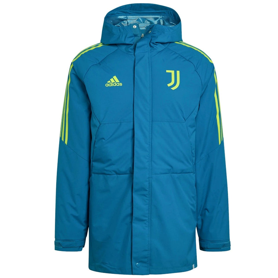 Juventus winter bench parka jacket 2022/23 water blue - Adidas