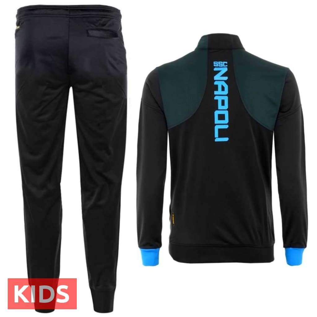 SSC Napoli Kappa Tracksuit 2018 19 Kids Dark Blue Soccer Tracksuit