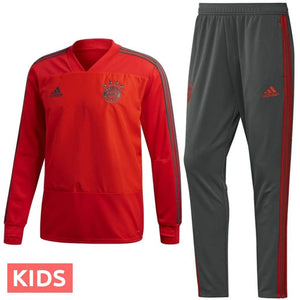 Kids - Bayern Munich Sweat Training Soccer Tracksuit 2018/19 - Adidas - SoccerTracksuits.com