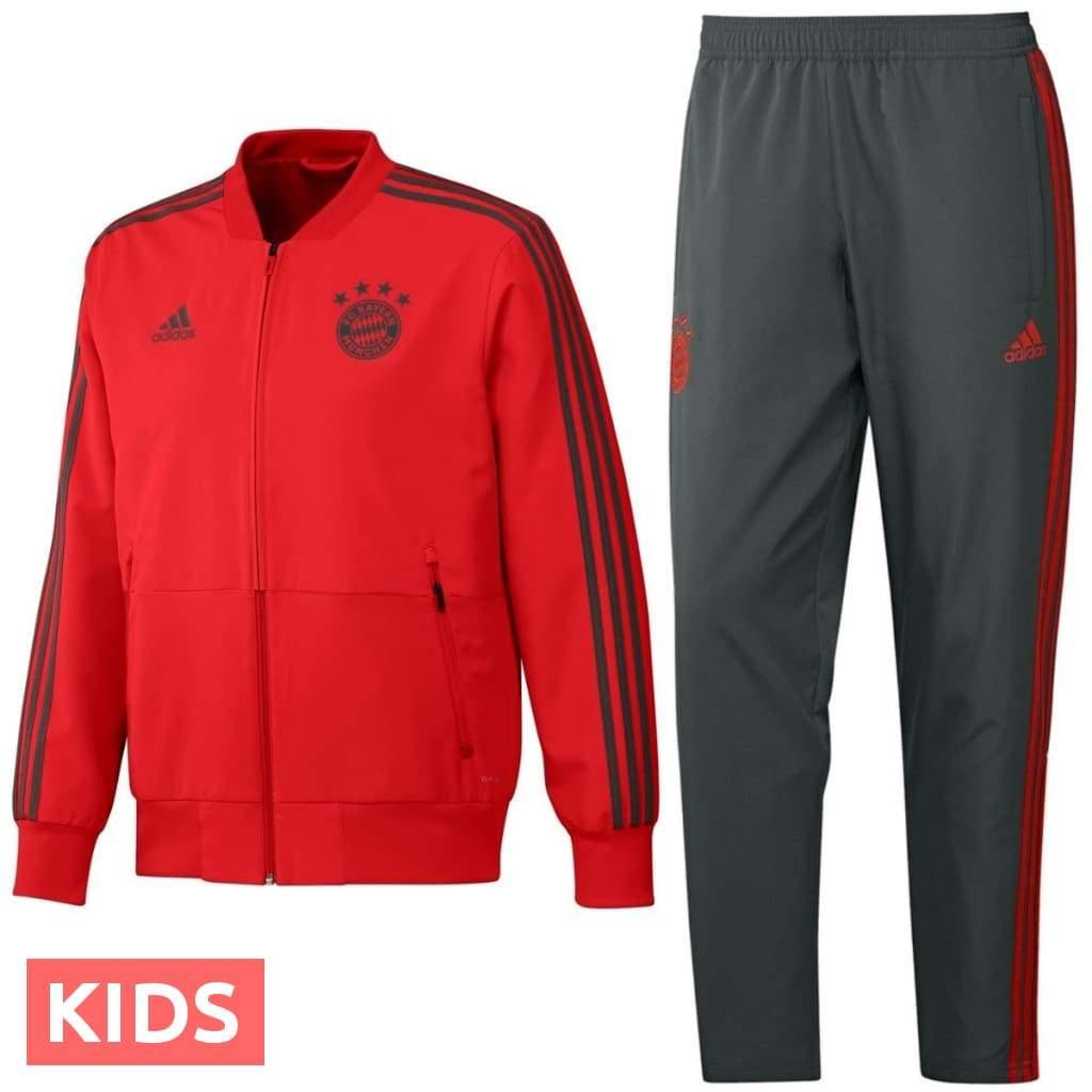Kids - Bayern Munich Training Presentation Soccer Tracksuit 2018/19 - Adidas - SoccerTracksuits.com