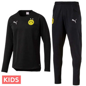 Kids - Borussia Dortmund casual jogging sweat soccer suit 2018/19 - Puma - SoccerTracksuits.com