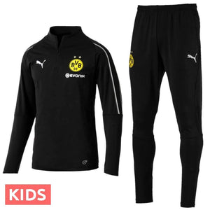 Kids - BVB Borussia Dortmund Black Training Technical Tracksuit 2018/19 - Puma - SoccerTracksuits.com