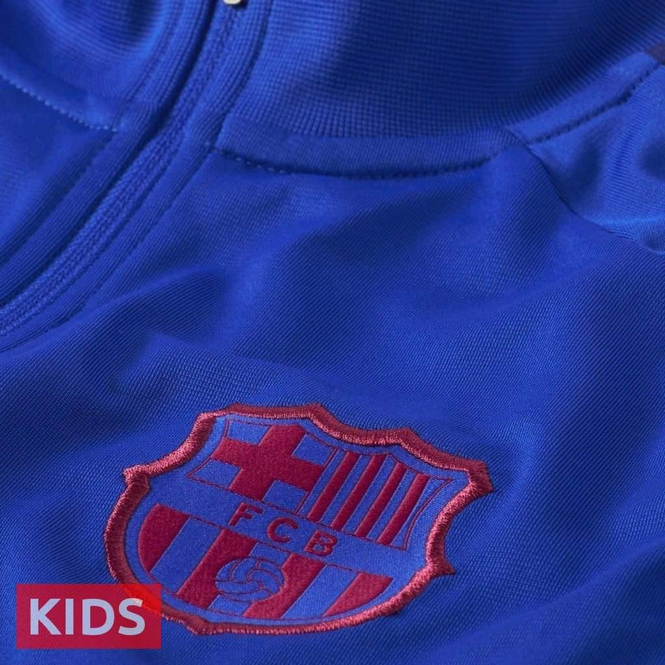 Kids - FC Barcelona blue training presentation Soccer tracksuit 2019/2020 - Nike - SoccerTracksuits.com