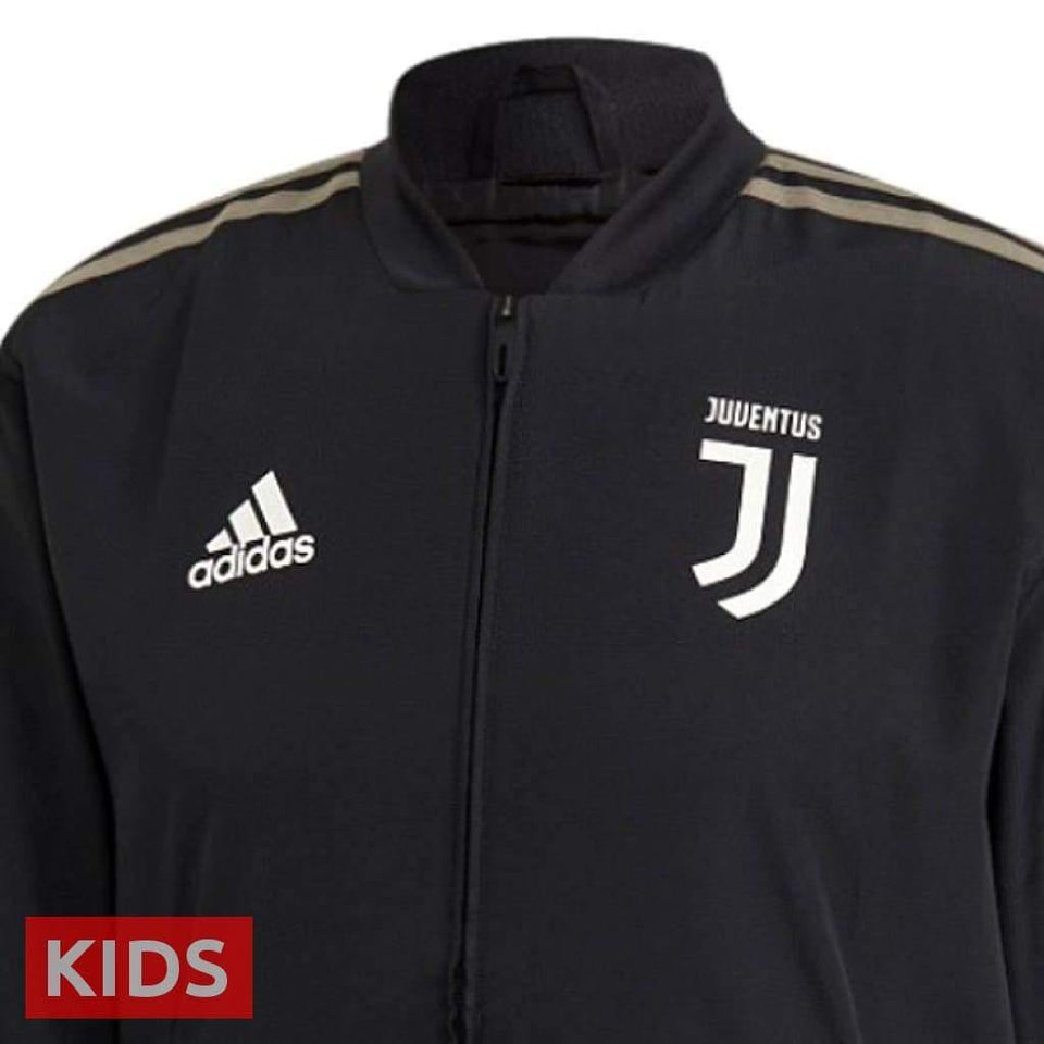 Kids - Juventus black Presentation Soccer Tracksuit 2018/19 - Adidas - SoccerTracksuits.com