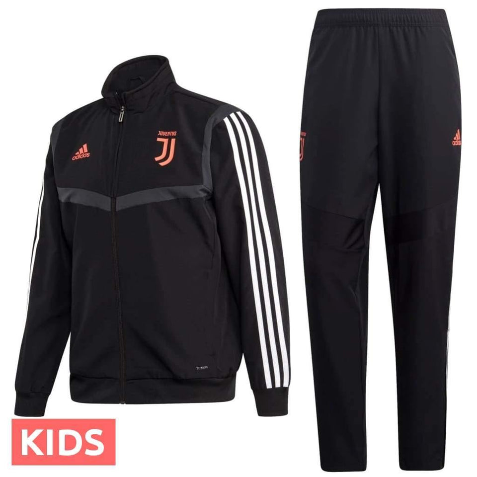 Kids - Juventus black presentation Soccer tracksuit 2019/20 - Adidas - SoccerTracksuits.com