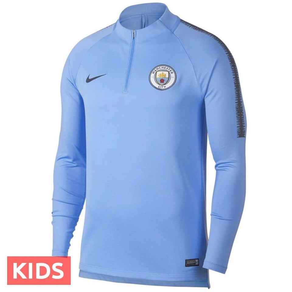 Kids - Manchester City light blue training technical soccer tracksuit 2018/19 - Nike - SoccerTracksuits.com