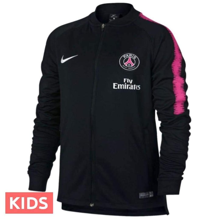 Kids - Paris Saint Germain black presentation soccer tracksuit 2018/19 - Nike