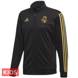 Kids - Real Madrid soccer black bench training tracksuit 2019/20 - Adidas - SoccerTracksuits.com