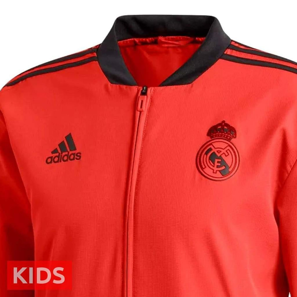 Kids - Real Madrid training presentation soccer tracksuit UCL 2018/19 - Adidas - SoccerTracksuits.com