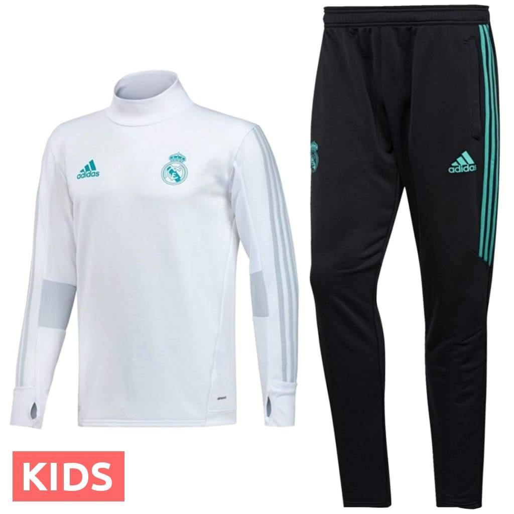 Kids - Real Madrid Training Technical Soccer Tracksuit 2017/18 - Adidas - SoccerTracksuits.com
